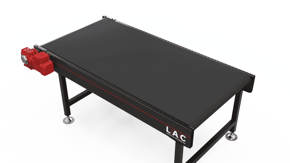 heavy duty end drive belt conveyor module in factory setting