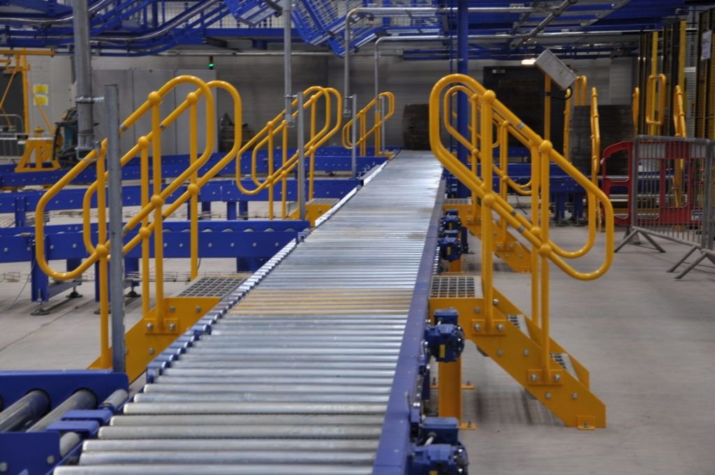 Powered Roller Conveyor For Aircraft Turbine Blade