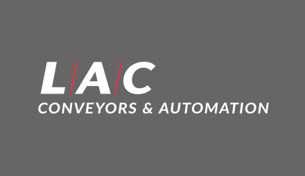 LAC Logistics Automation logo on grey background.