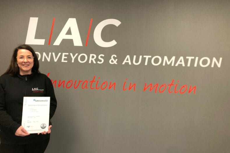 Safe Contractor Certification awarded to a staff at LAC Logistics Automation.